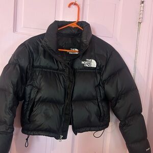 The North Face Black 700 Insulated Cropped Jacket